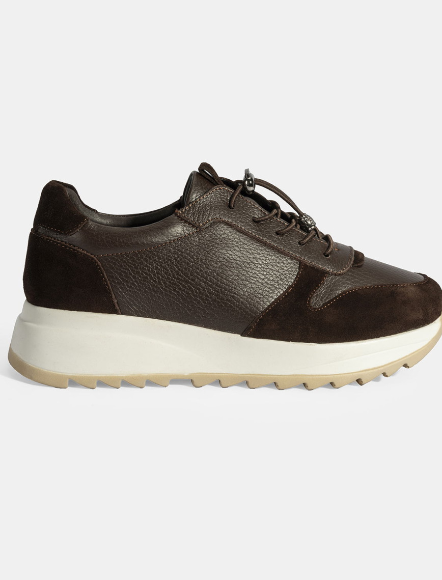 Kadın Kahve Bağcıklı Deri Spor Ayakkabı Kadın Kahve Bağcıklı Deri Spor Ayakkabı