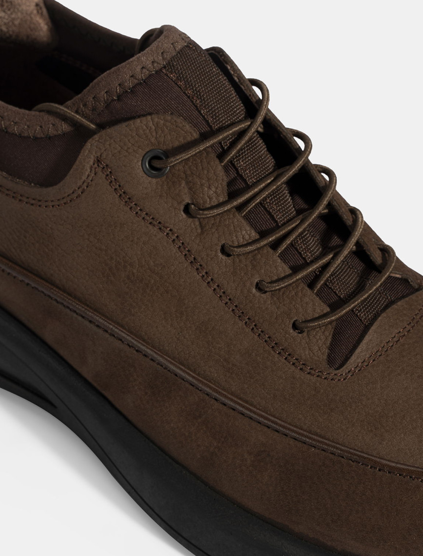 Erkek Kahve Bağcıklı Nubuk Deri Spor Ayakkabı Erkek Kahve Bağcıklı Nubuk Deri Spor Ayakkabı