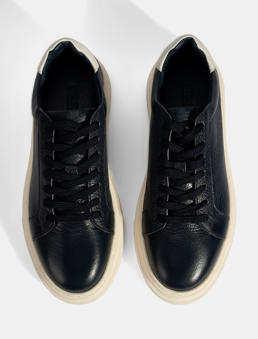 Erkek Lacivert Bağcıklı Deri Günlük Ayakkabı Erkek Lacivert Bağcıklı Deri Günlük Ayakkabı