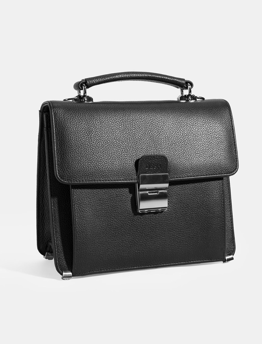 Erkek Siyah Deri Postacı Çantası Erkek Siyah Deri Postacı Çantası