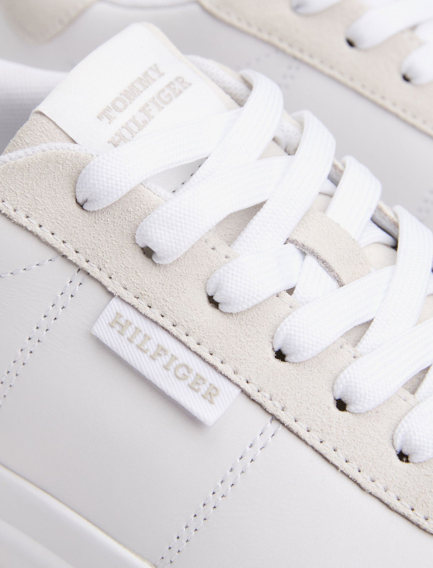 Tommy Hilfiger Cupset Leather Summer Erkek Beyaz Sneaker Tommy Hilfiger Cupset Leather Summer Erkek Beyaz Sneaker