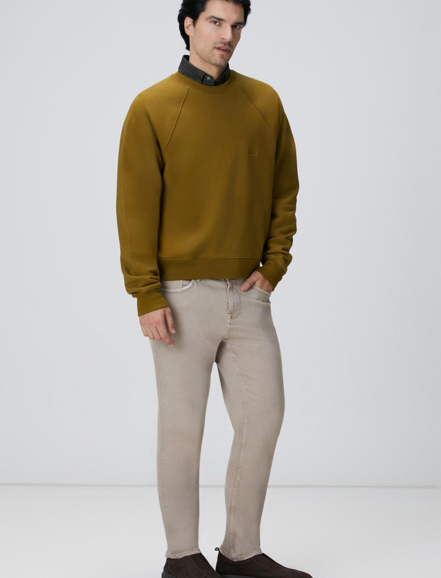 Network Erkek Yağ Yeşili Nakış Detaylı Sweatshirt Network Erkek Yağ Yeşili Nakış Detaylı Sweatshirt