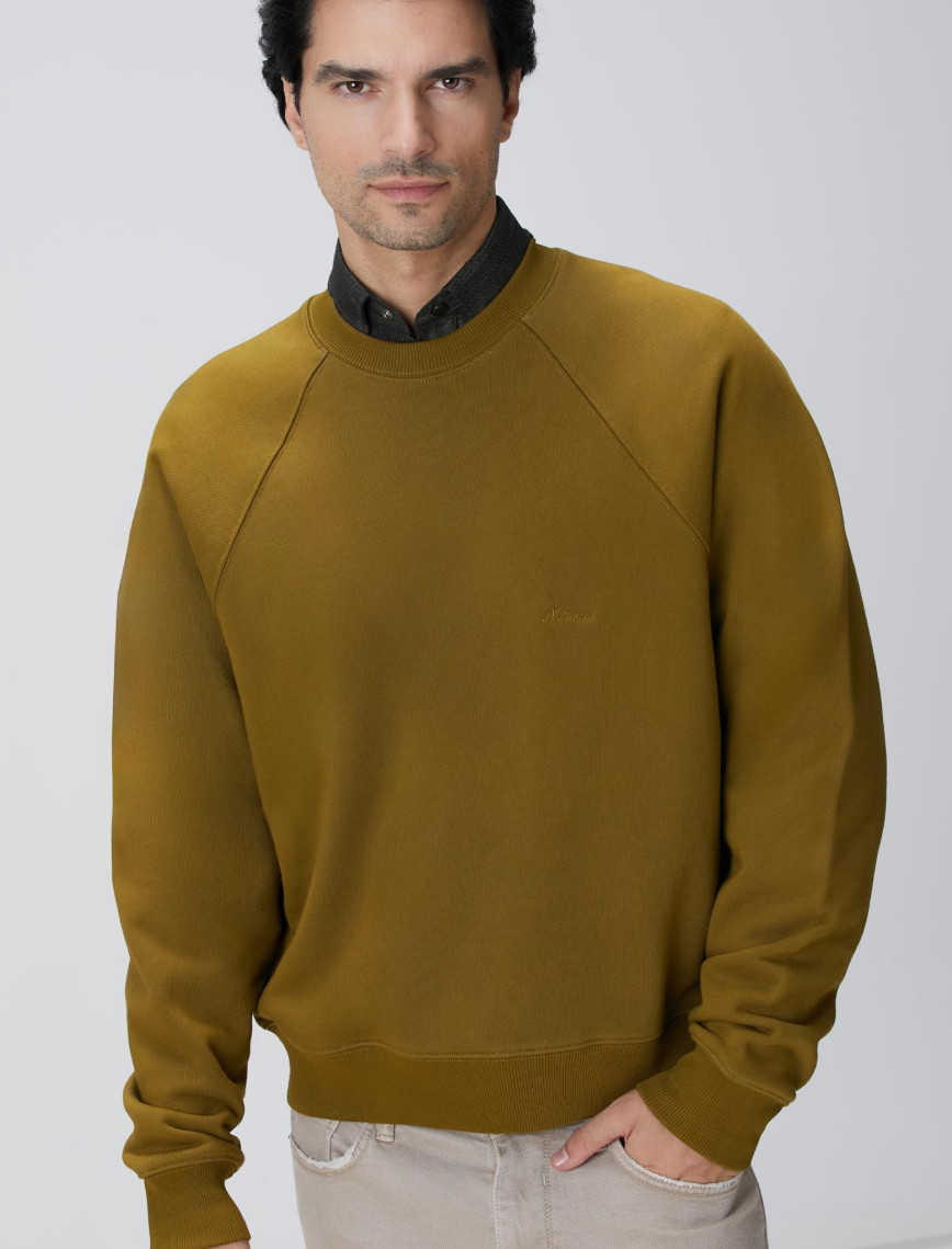 Network Erkek Yağ Yeşili Nakış Detaylı Sweatshirt Network Erkek Yağ Yeşili Nakış Detaylı Sweatshirt