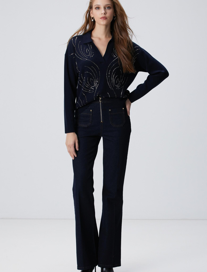 Network Kadın Koyu Lacivert Kazak Network Kadın Koyu Lacivert Kazak