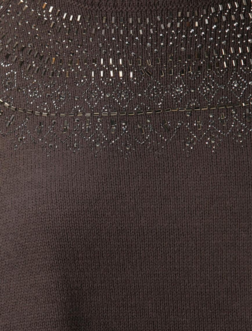 Network Kadın Limited Vizon Taşlı Kazak Network Kadın Limited Vizon Taşlı Kazak