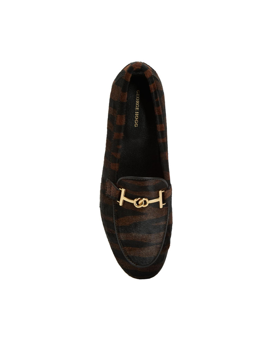 George Hogg Kadın Zebra Tokalı Deri Loafer George Hogg Kadın Zebra Tokalı Deri Loafer