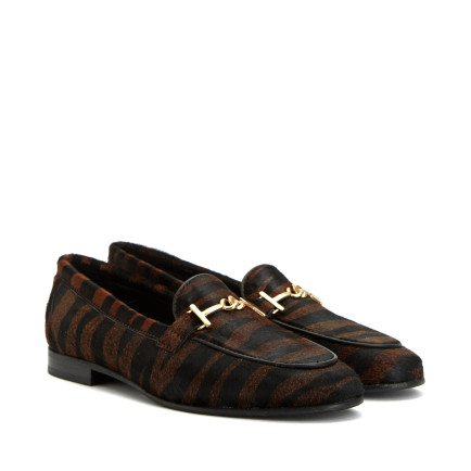 George Hogg Kadın Zebra Tokalı Deri Loafer George Hogg Kadın Zebra Tokalı Deri Loafer