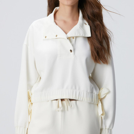 Network Kadın Kırık Beyaz Çıtçıt Detaylı Sweatshirt Network Kadın Kırık Beyaz Çıtçıt Detaylı Sweatshirt