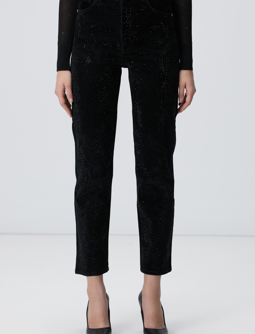 Network Kadın Siyah Kadife Denim Pantolon Network Kadın Siyah Kadife Denim Pantolon