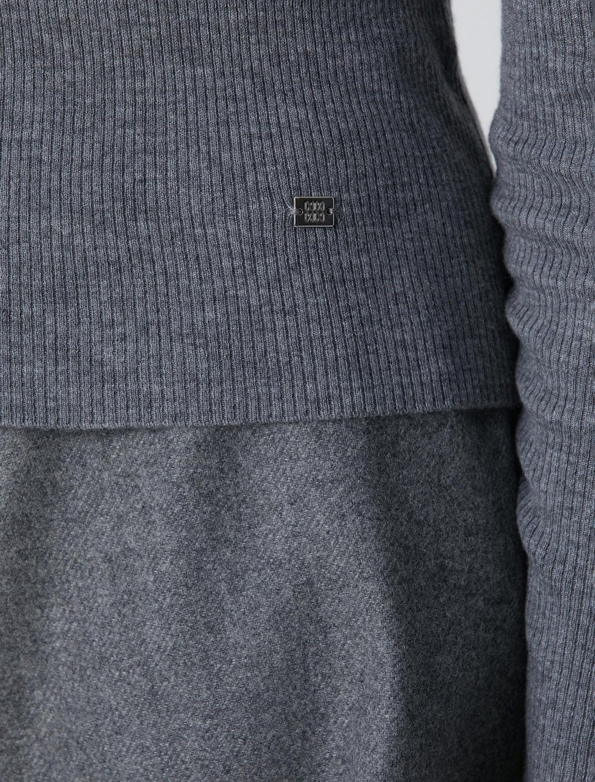 Network Kadın Gri Melanj Kazak