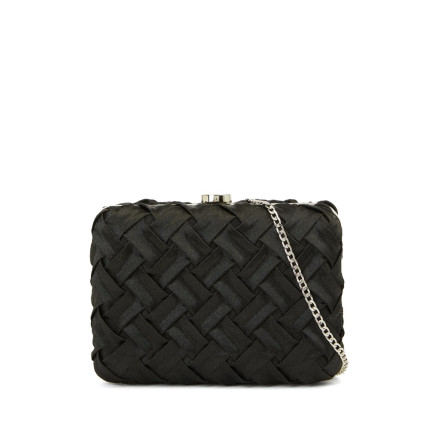 Network Kadın Siyah Örgü Detaylı Clutch Network Kadın Siyah Örgü Detaylı Clutch