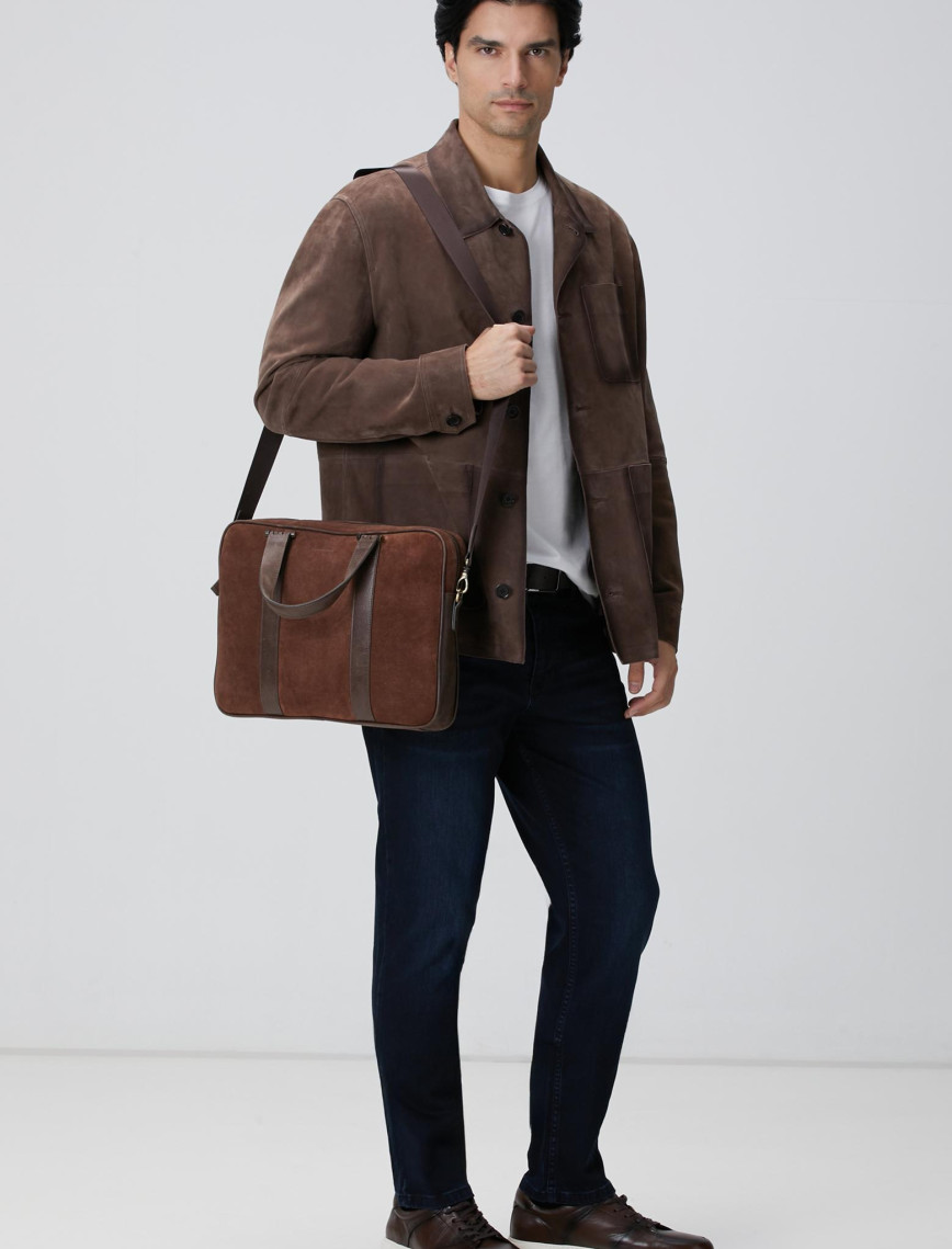 George Hogg Erkek Acı Kahve Süet Laptop Çantası George Hogg Erkek Acı Kahve Süet Laptop Çantası