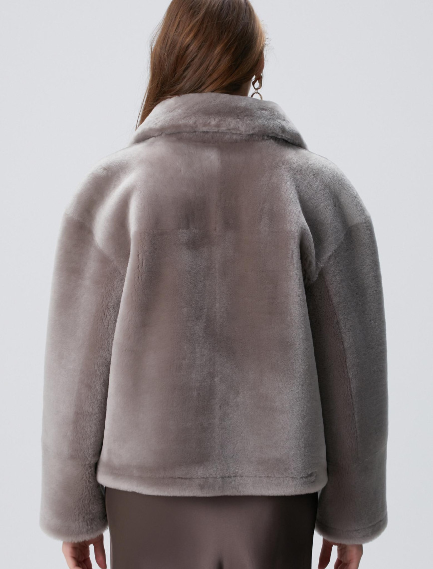 Network Kadın Gri Çift Taraflı Deri Kaban Network Kadın Gri Çift Taraflı Deri Kaban