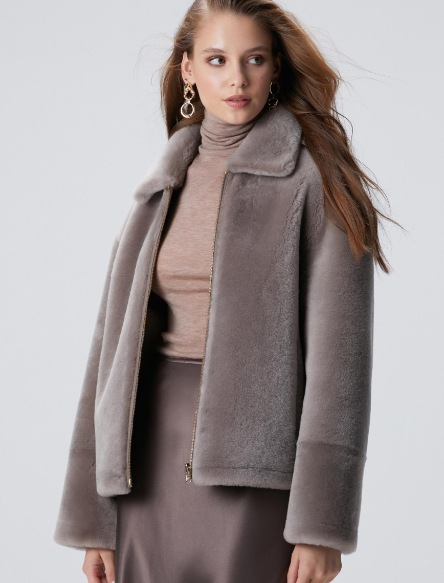 Network Kadın Gri Çift Taraflı Deri Kaban Network Kadın Gri Çift Taraflı Deri Kaban