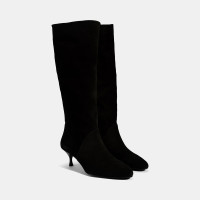 Kadın Siyah Süet Deri Çizme Kadın Siyah Süet Deri Çizme