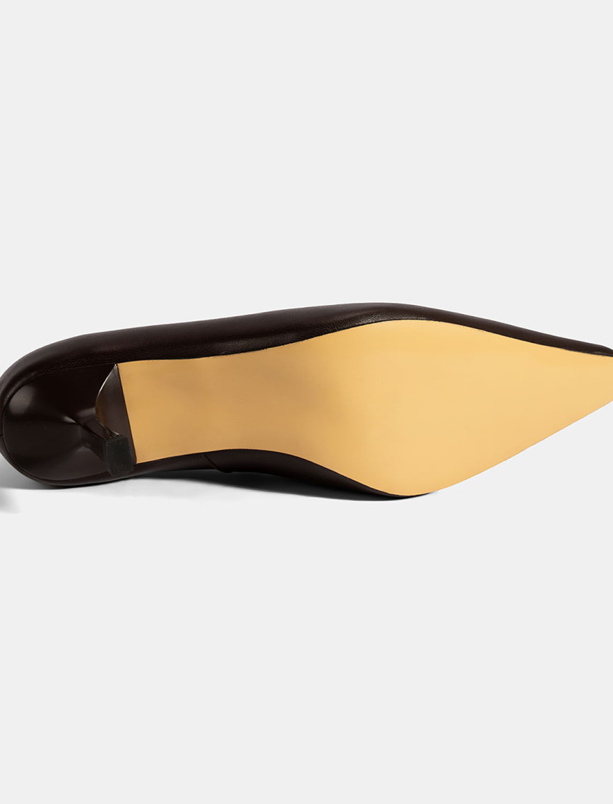 Kadın Kahve Deri Stiletto Kadın Kahve Deri Stiletto