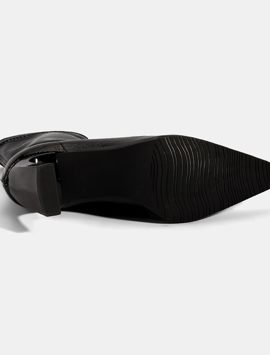 Kadın Siyah Kalın Topuklu Stretch Bot Kadın Siyah Kalın Topuklu Stretch Bot