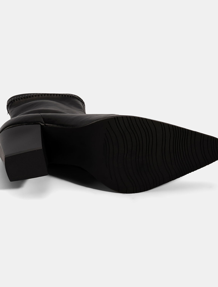 Kadın Siyah Kalın Topuklu Stretch Çizme Kadın Siyah Kalın Topuklu Stretch Çizme