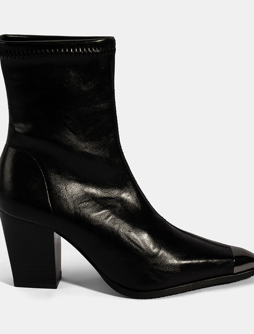 Kadın Siyah Kalın Topuklu Stretch Çizme Kadın Siyah Kalın Topuklu Stretch Çizme