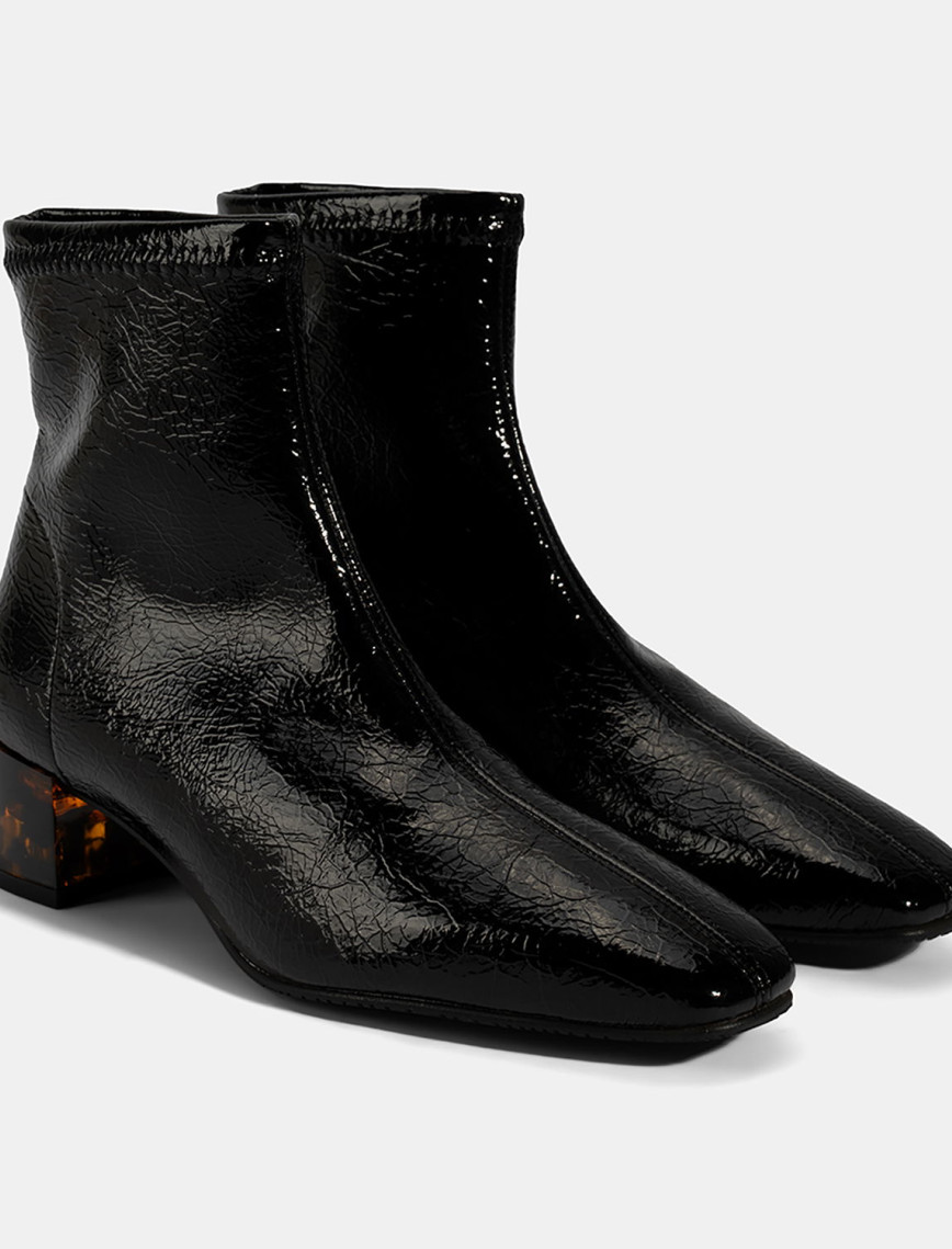 Kadın Siyah Kalın Topuklu Stretch Bot Kadın Siyah Kalın Topuklu Stretch Bot