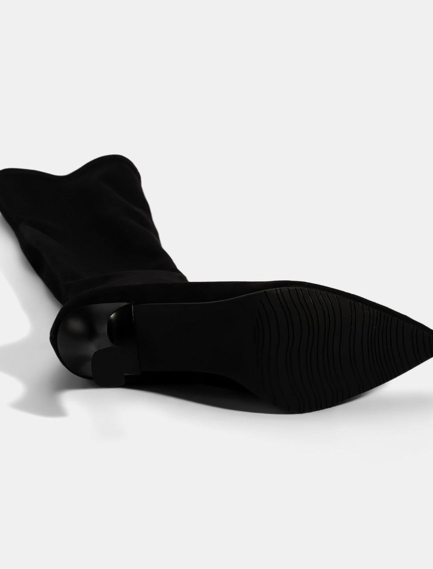 Kadın Siyah İnce Topuklu Stretch Çizme Kadın Siyah İnce Topuklu Stretch Çizme