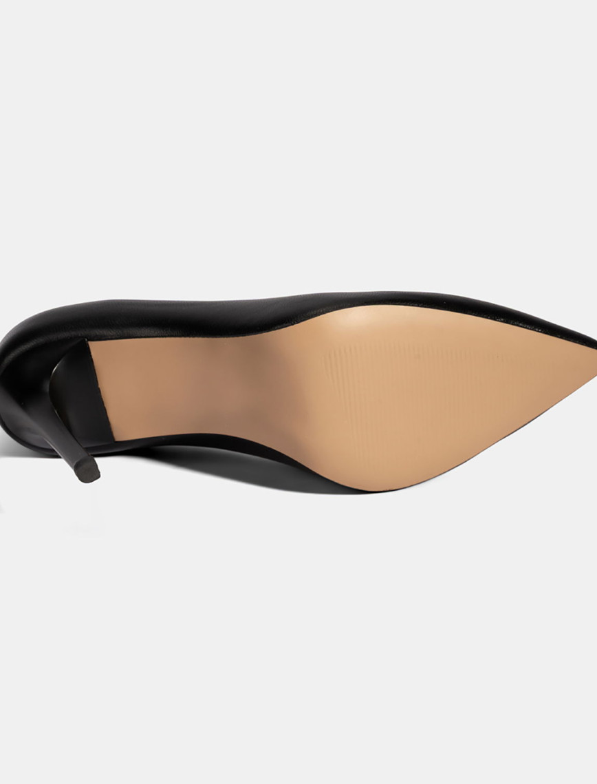 Kadın Siyah Deri Stiletto Kadın Siyah Deri Stiletto