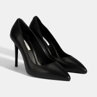 Kadın Siyah Deri Stiletto Kadın Siyah Deri Stiletto