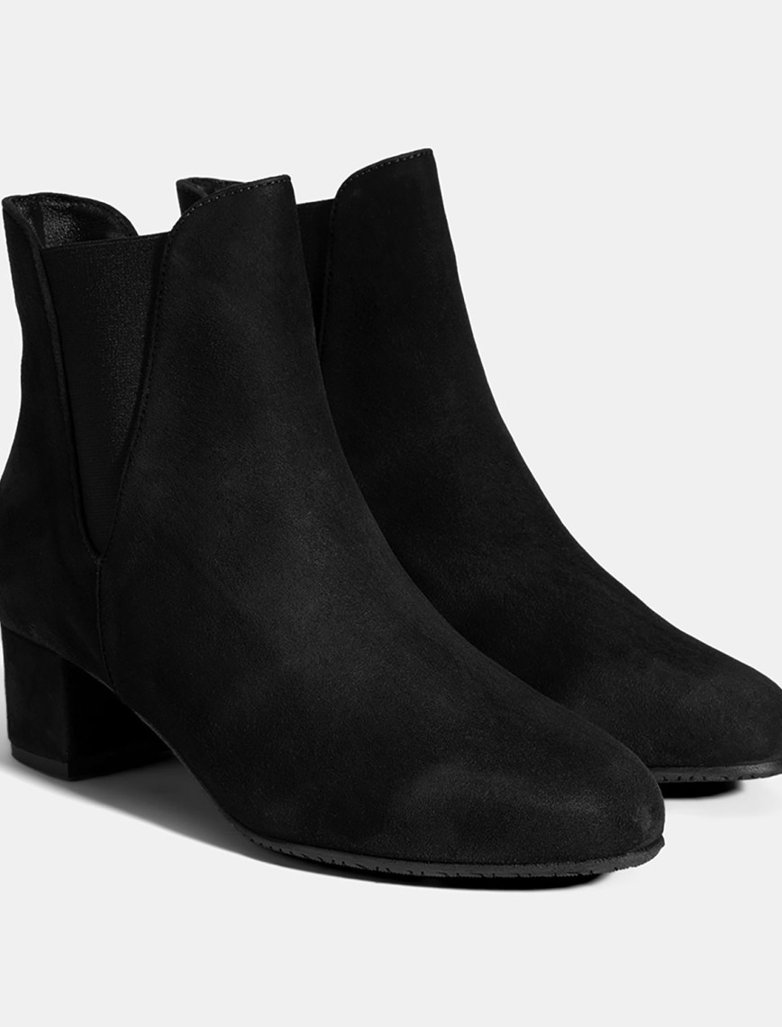 Kadın Siyah DesaComfort Lastikli Süet Chelsea Bot Kadın Siyah DesaComfort Lastikli Süet Chelsea Bot