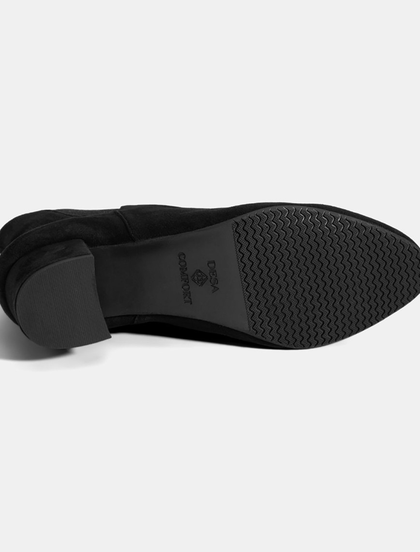 Kadın Siyah DesaComfort Lastikli Süet Chelsea Bot Kadın Siyah DesaComfort Lastikli Süet Chelsea Bot