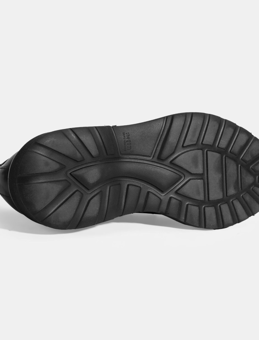 Erkek Siyah Ayarlanabilir Tokalı Deri Günlük Ayakkabı