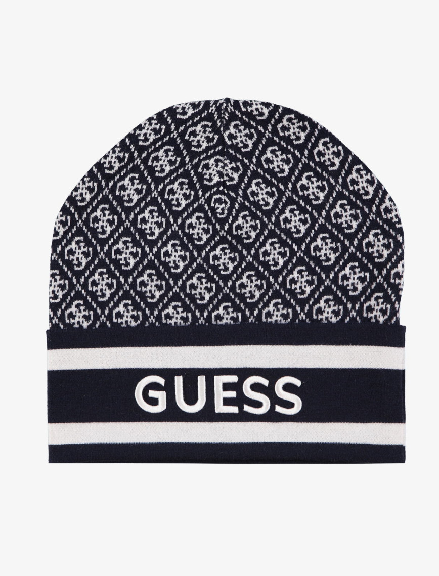 Guess Sevyn 4G Logo Yün Karışımlı Kadın Lacivert Bere Guess Sevyn 4G Logo Yün Karışımlı Kadın Lacivert Bere