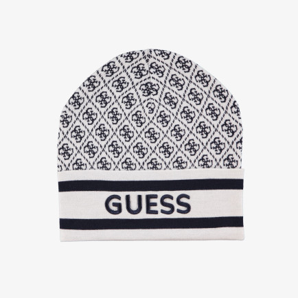 Guess Sevyn 4G Logo Yün Karışımlı Kadın Krem Rengi Bere Guess Sevyn 4G Logo Yün Karışımlı Kadın Krem Rengi Bere