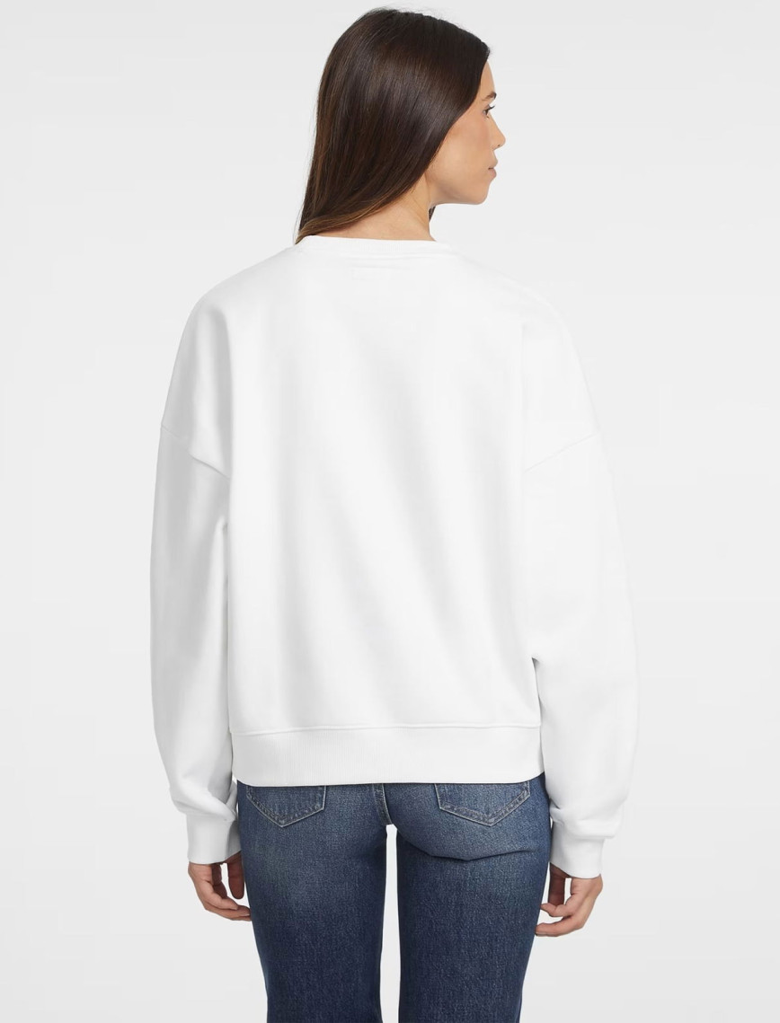 Guess Iconic Tria Kadın Beyaz Sweatshirt Guess Iconic Tria Kadın Beyaz Sweatshirt