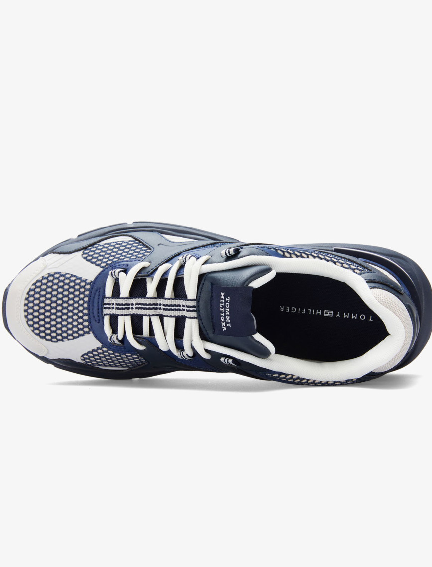 Tommy Hilfiger Runner Tech Mix Erkek Mavi Sneaker Tommy Hilfiger Runner Tech Mix Erkek Mavi Sneaker