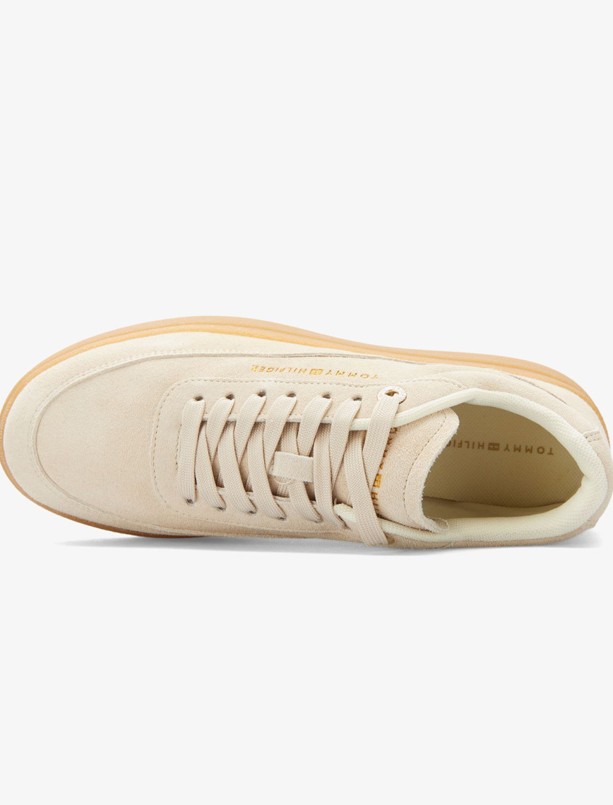 Tommy Hilfiger Modern Court Suede Kadın Bej Sneaker Tommy Hilfiger Modern Court Suede Kadın Bej Sneaker