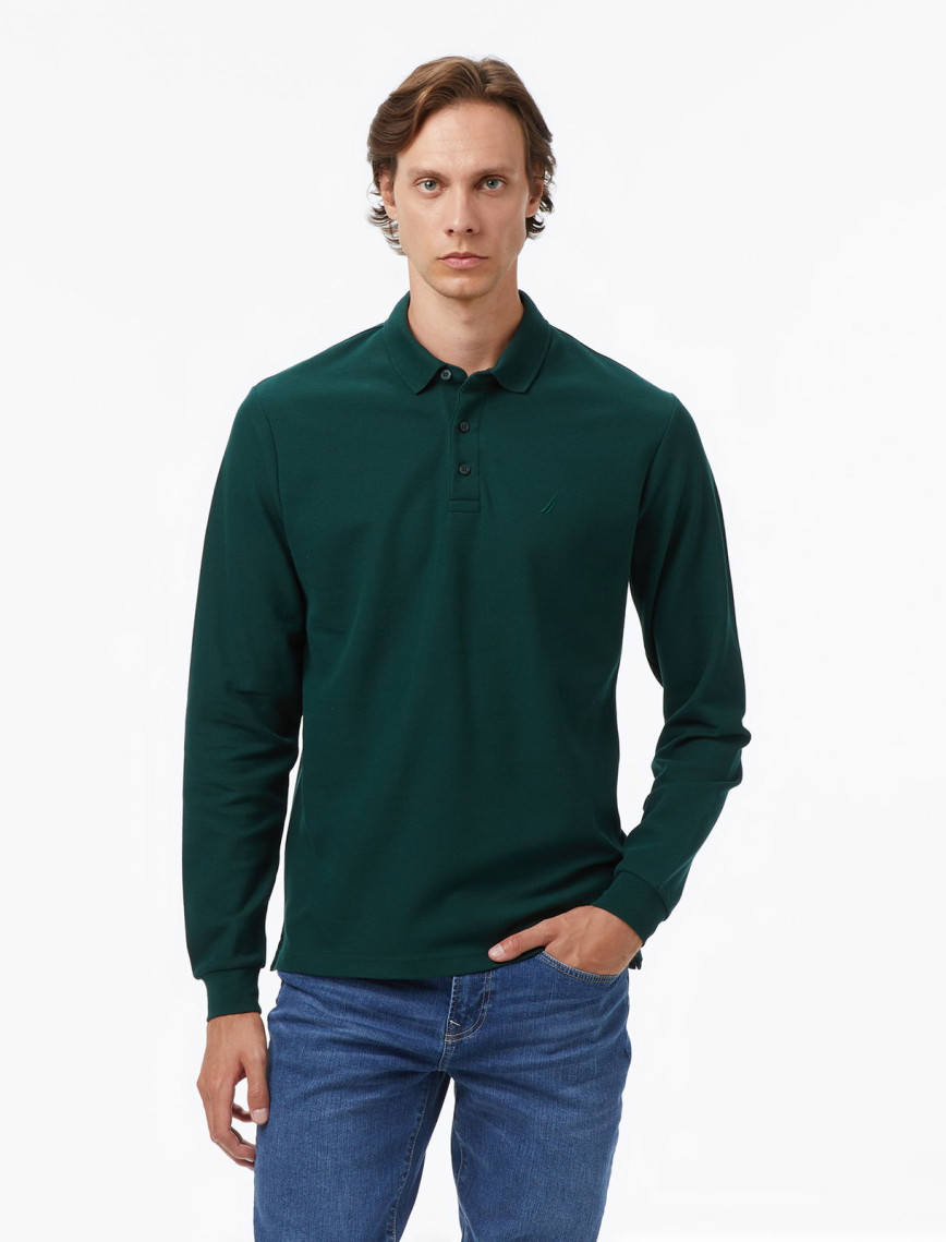 Nautica Erkek Kahverengi Classic Fit Uzun Kollu Polo Yaka T-Shirt Nautica Erkek Kahverengi Classic Fit Uzun Kollu Polo Yaka T-Shirt