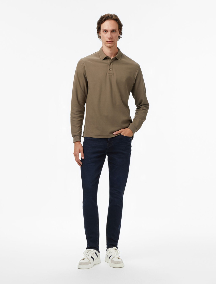 Nautica Erkek Kahverengi Classic Fit Uzun Kollu Polo Yaka T-Shirt Nautica Erkek Kahverengi Classic Fit Uzun Kollu Polo Yaka T-Shirt