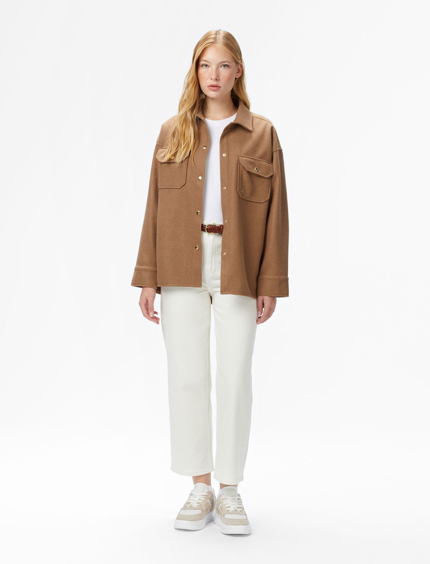 Nautica Kadın Kahverengi Regular Fit Gömlek Nautica Kadın Kahverengi Regular Fit Gömlek