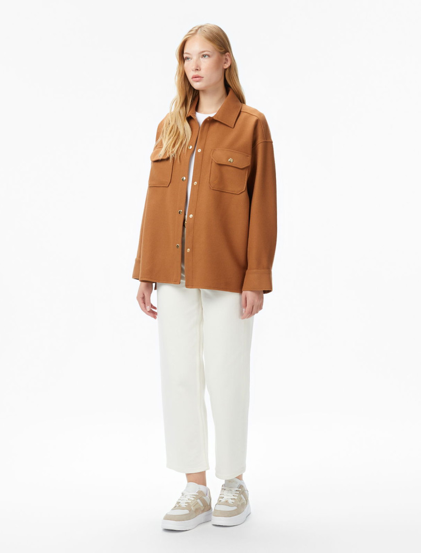 Nautica Kadın Kahverengi Regular Fit Gömlek Nautica Kadın Kahverengi Regular Fit Gömlek