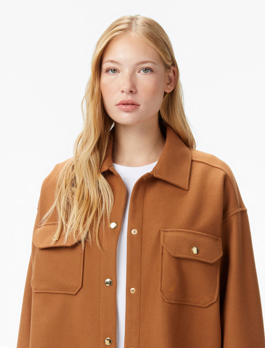 Nautica Kadın Kahverengi Regular Fit Gömlek Nautica Kadın Kahverengi Regular Fit Gömlek