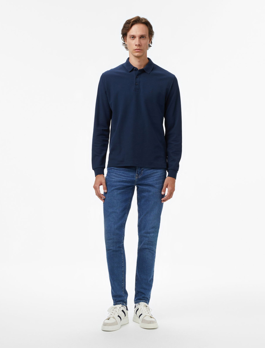 Nautica Erkek Lacivert Classic Fit Uzun Kollu Polo Yaka T-Shirt Nautica Erkek Lacivert Classic Fit Uzun Kollu Polo Yaka T-Shirt