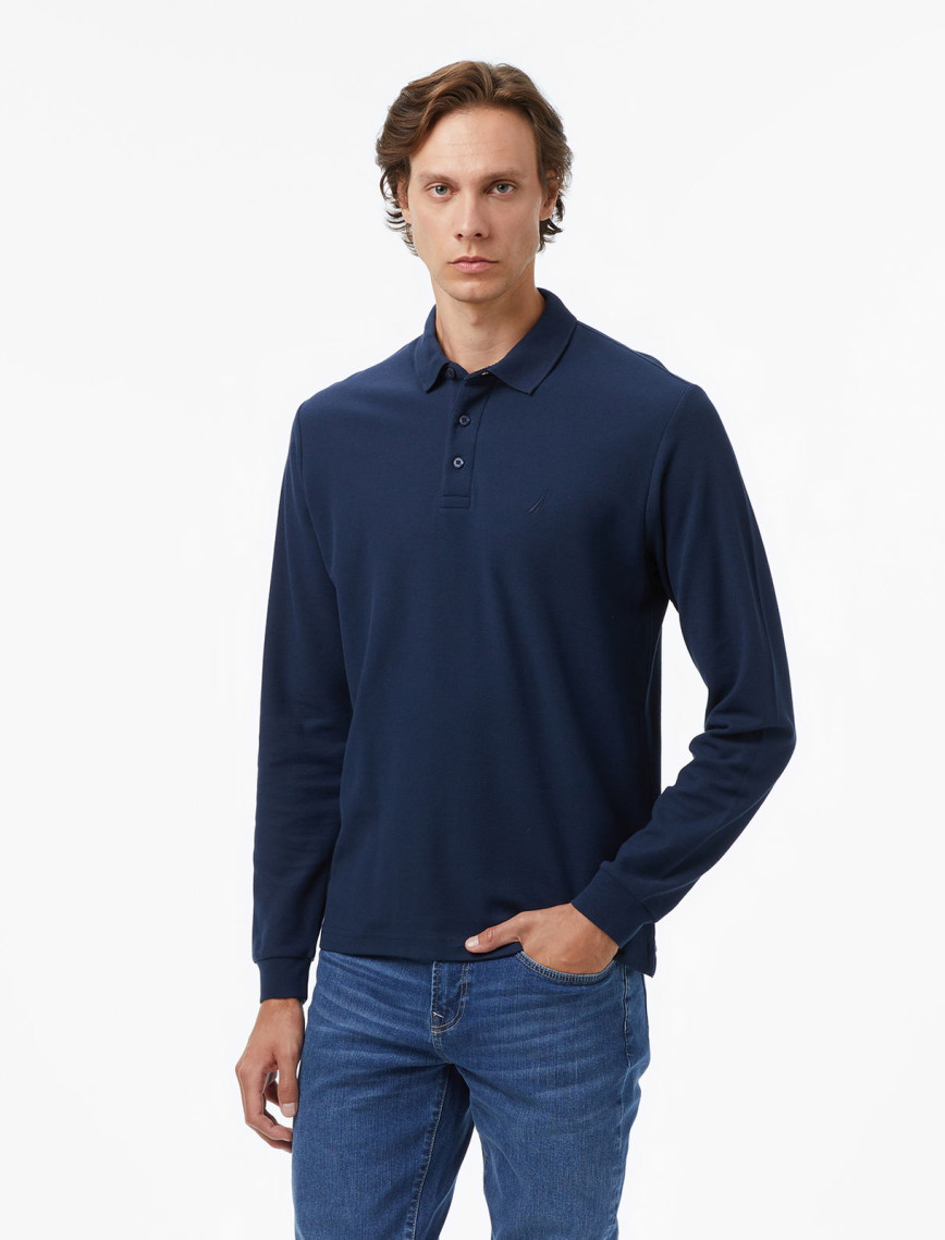 Nautica Erkek Lacivert Classic Fit Uzun Kollu Polo Yaka T-Shirt Nautica Erkek Lacivert Classic Fit Uzun Kollu Polo Yaka T-Shirt