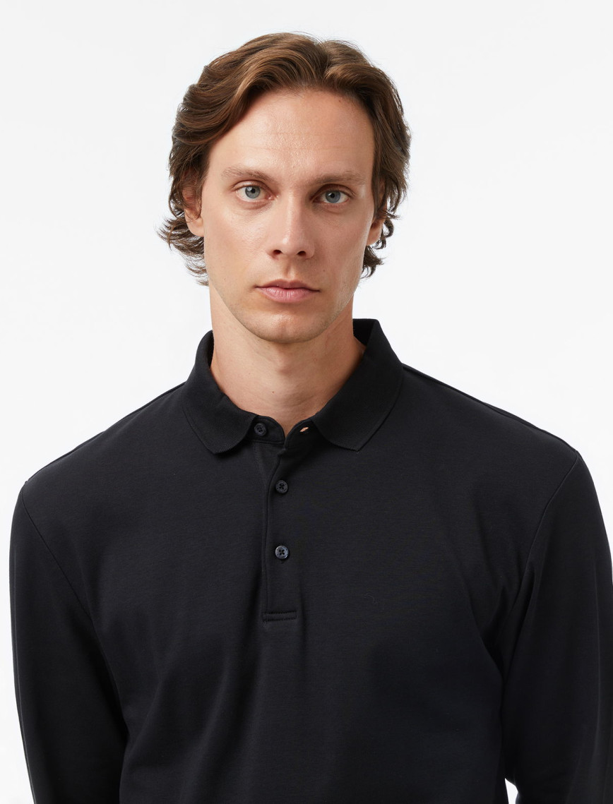 Nautica Erkek Siyah Classic Fit Uzun Kollu Polo Yaka T-Shirt Nautica Erkek Siyah Classic Fit Uzun Kollu Polo Yaka T-Shirt