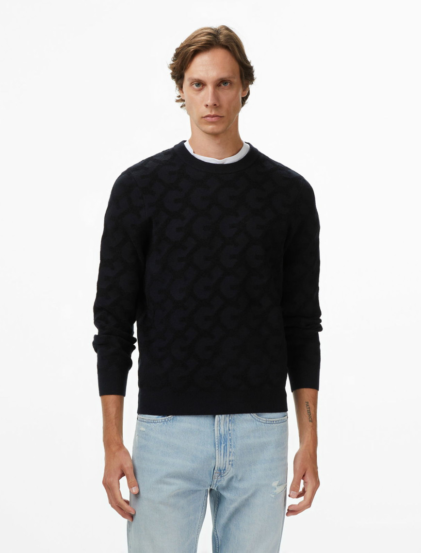 Guess John Erkek Siyah Triko Guess John Erkek Siyah Triko