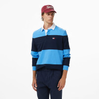 Tommy Jeans Relax Fit Colorblock Erkek Mavi Polo Tommy Jeans Relax Fit Colorblock Erkek Mavi Polo