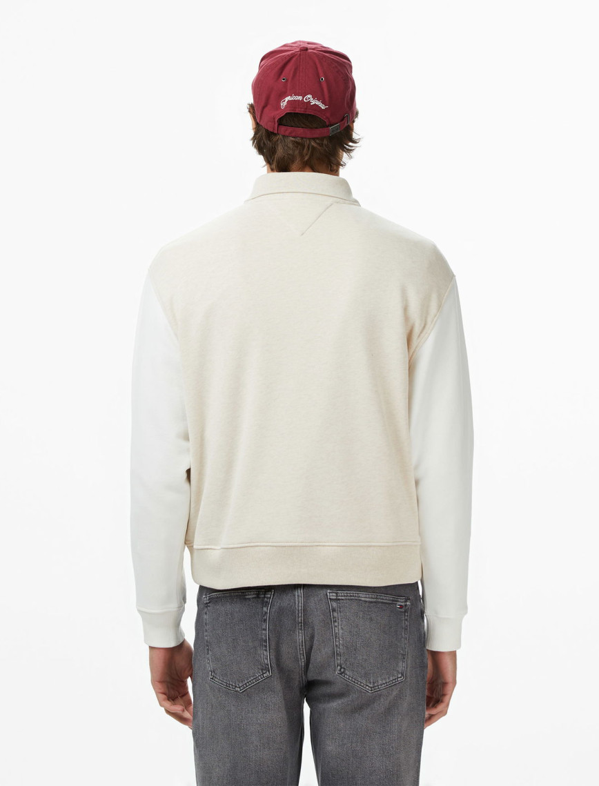 Tommy Jeans Relax Colorblock Mono Erkek Bej Sweatshirt Tommy Jeans Relax Colorblock Mono Erkek Bej Sweatshirt