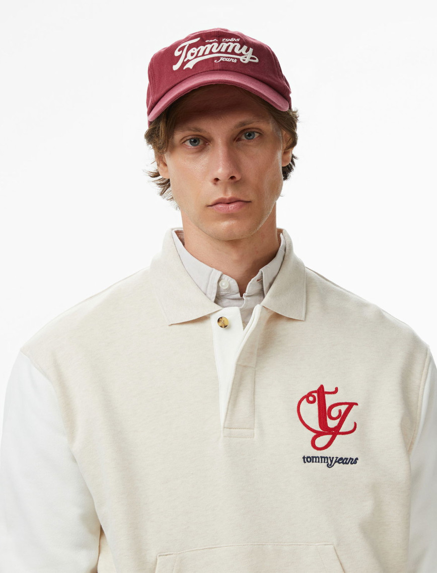 Tommy Jeans Relax Colorblock Mono Erkek Bej Sweatshirt Tommy Jeans Relax Colorblock Mono Erkek Bej Sweatshirt