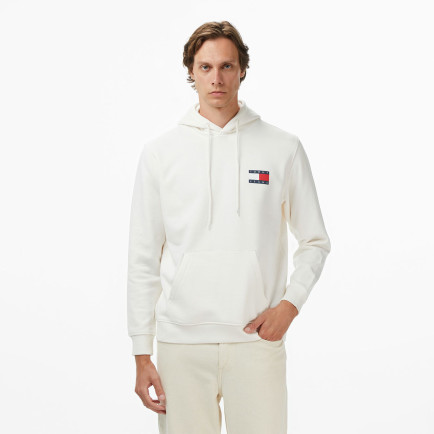 Tommy Jeans Regular Essential Flag Erkek Beyaz Hoodie Tommy Jeans Regular Essential Flag Erkek Beyaz Hoodie