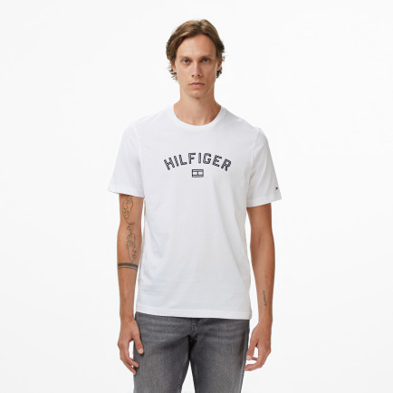 Tommy Hilfiger Flock Erkek Beyaz T-Shirt Tommy Hilfiger Flock Erkek Beyaz T-Shirt