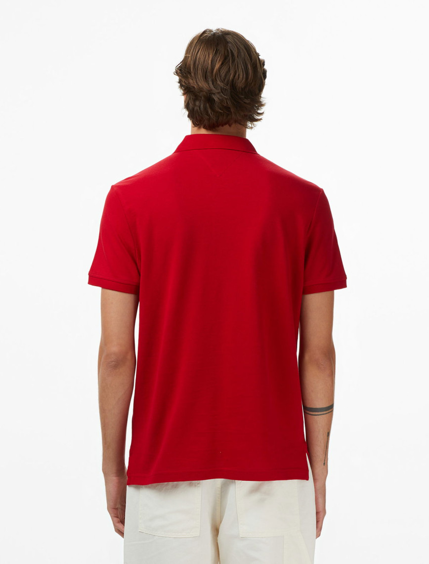 Tommy Hilfiger Contrast Collar Erkek Kırmızı Polo Tommy Hilfiger Contrast Collar Erkek Kırmızı Polo